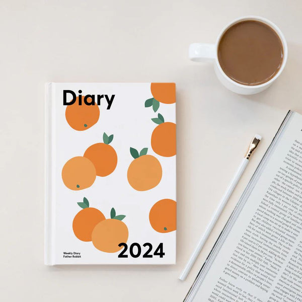 Father Rabbit 2024 Weekly Diary - Oranges Father Rabbit