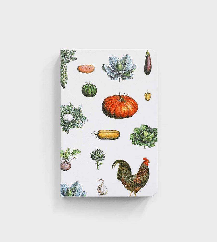 Father Rabbit Hardcover Notebook - Vintage Vegetables Father Rabbit