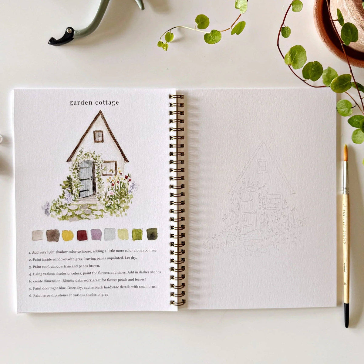 Garden Watercolour Workbook emily lex studio