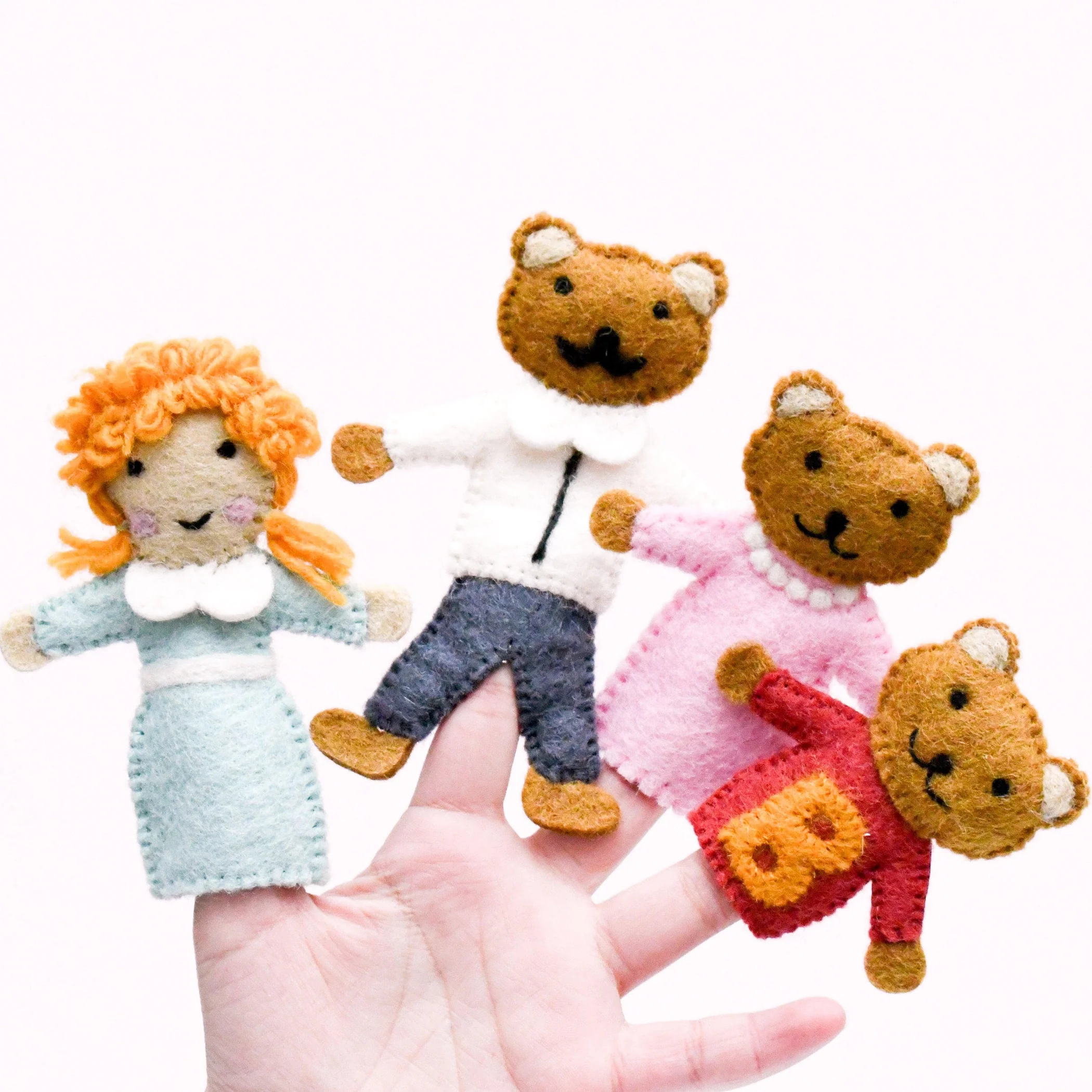 Goldilocks & The 3 Bears Finger Puppet Set