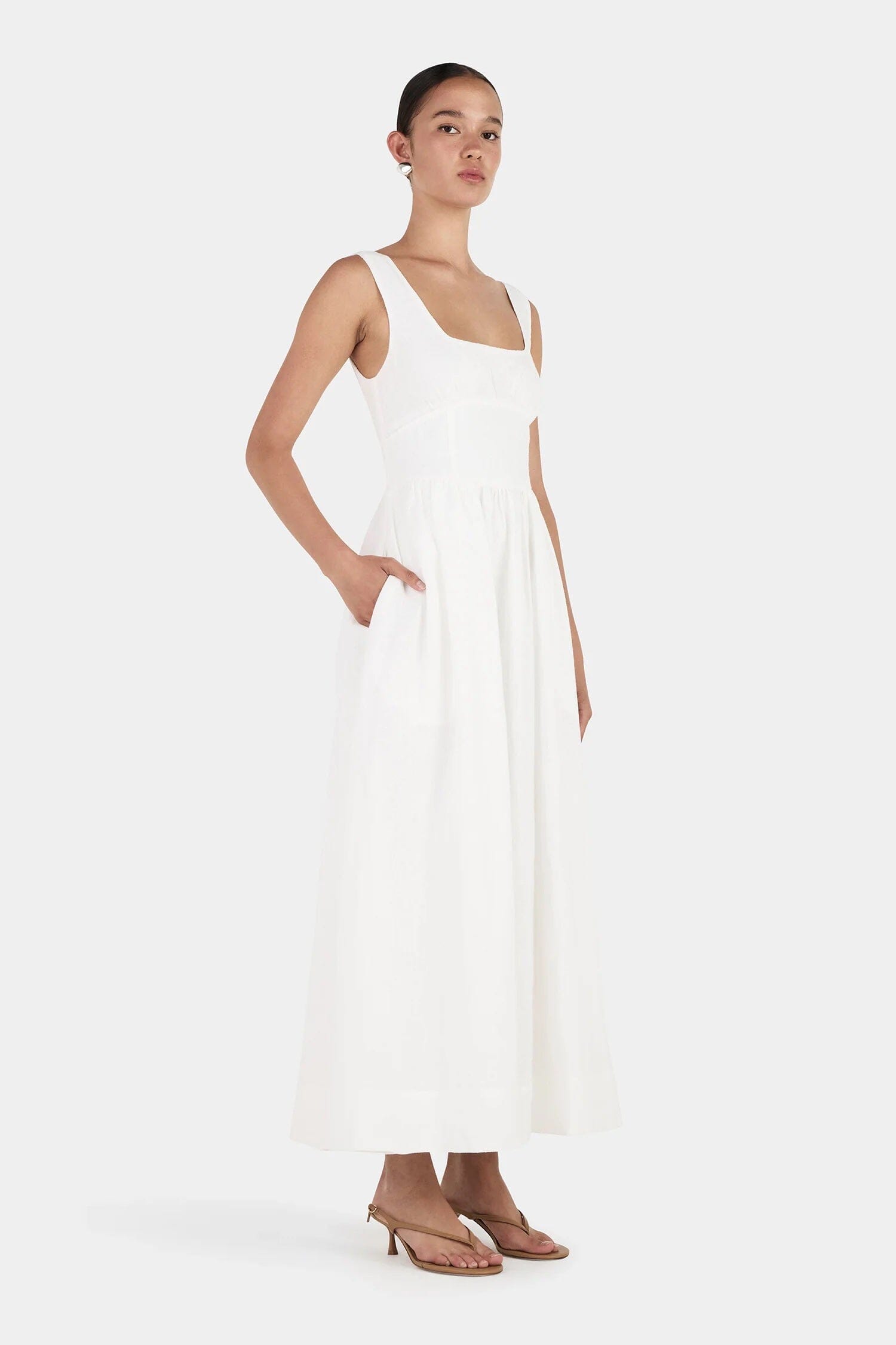 Hansen & Gretel Leonay Midi Dress - Ivory Hansen & Gretel