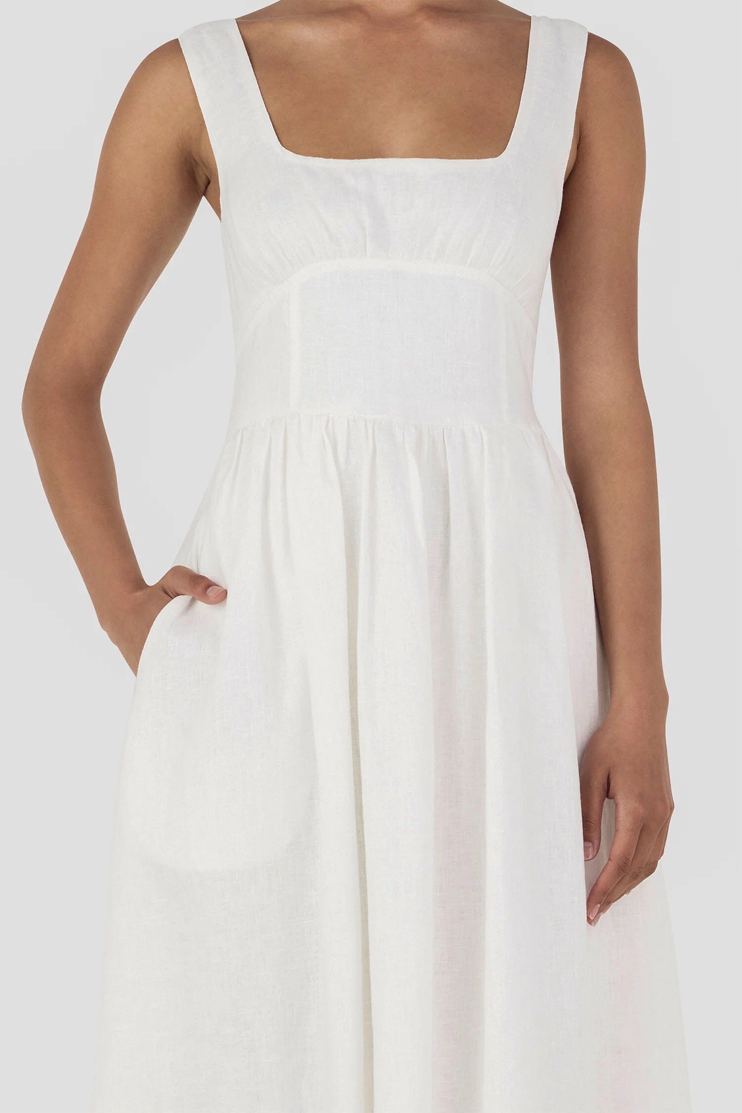 Hansen & Gretel Leonay Midi Dress - Ivory Hansen & Gretel