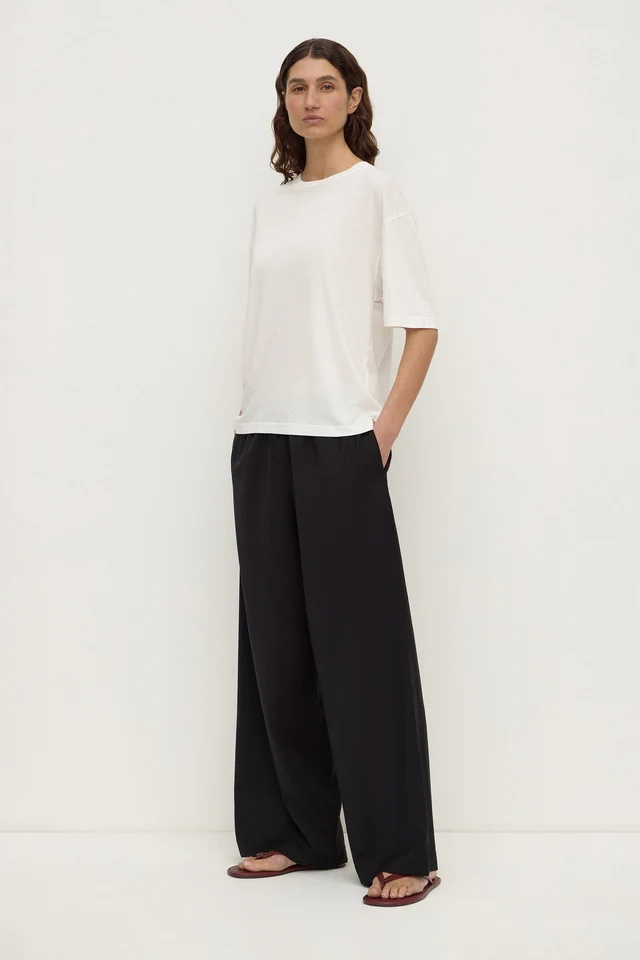 Assembly Label Kira Cotton Hemp Tee - Antique White