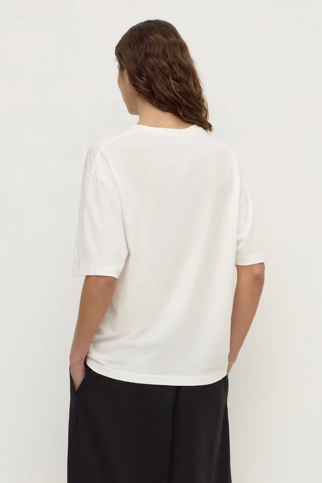 Assembly Label Kira Cotton Hemp Tee - Antique White