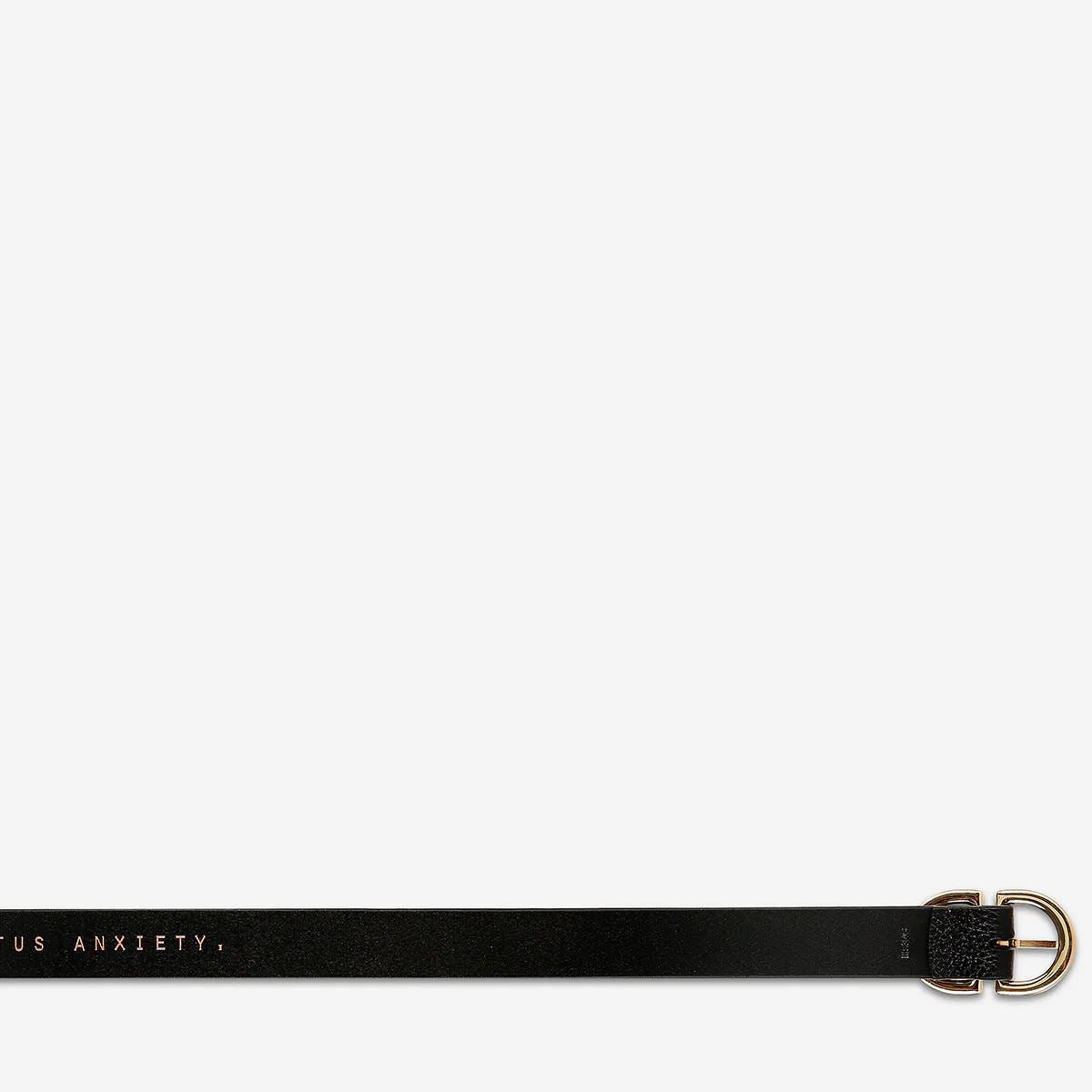 Status Anxiety In Reverse Belt - Black/Gold Status Anxiety