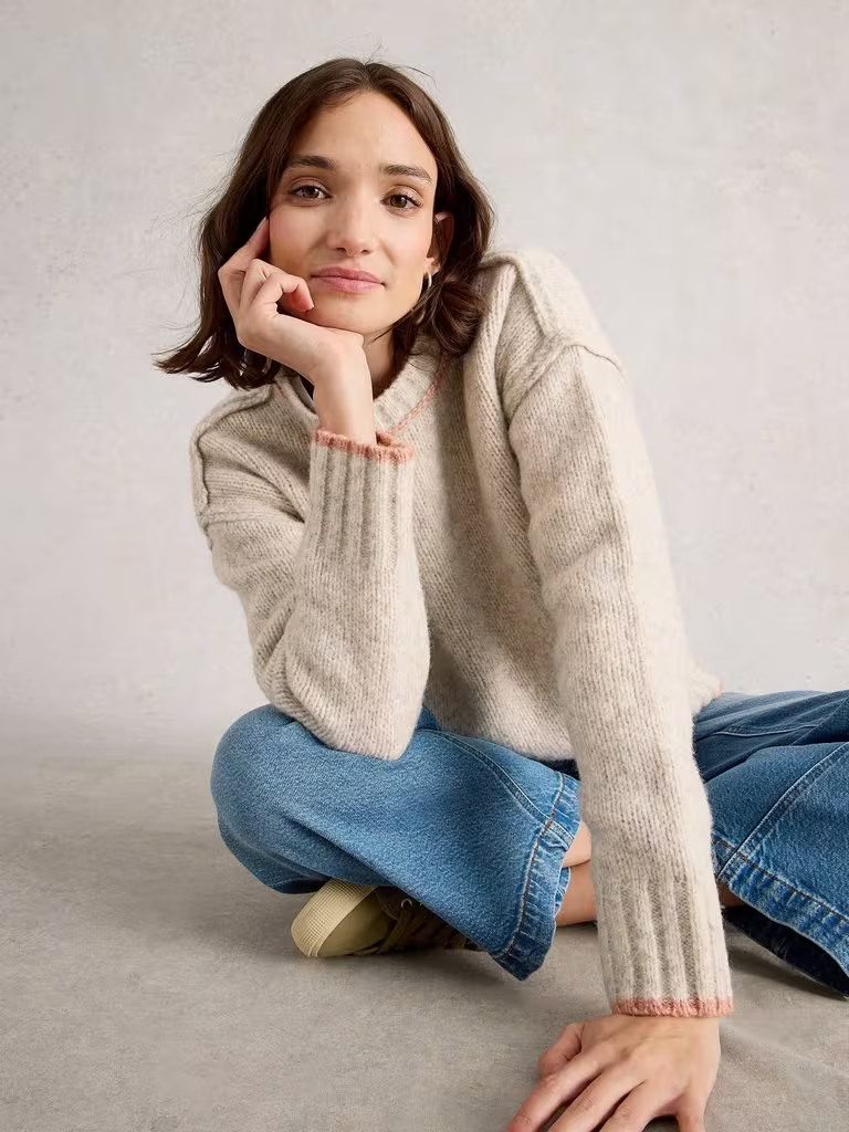 White Stuff Jutine Jumper - Light Natural