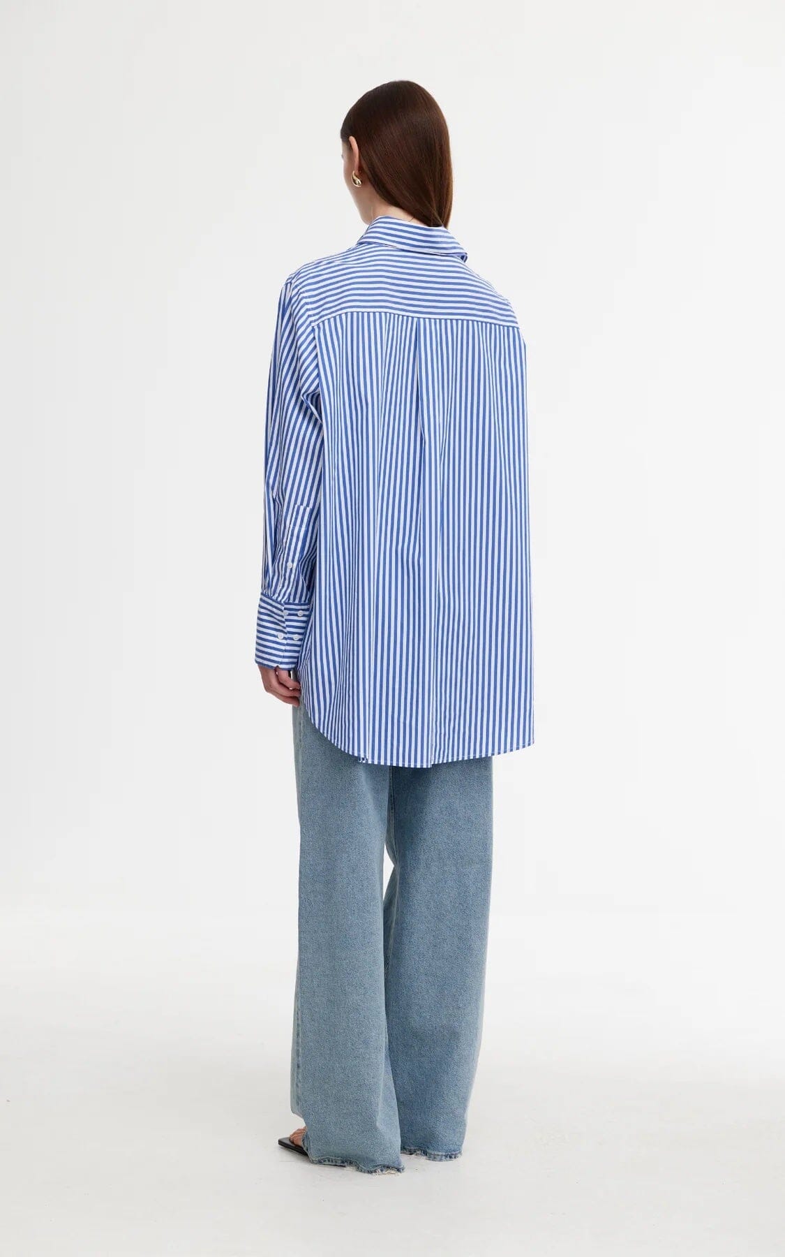 Kinney Riley Shirt - Navy/White Stripe Kinney
