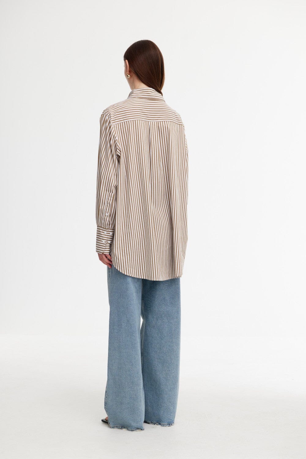 Kinney Riley Shirt - Stone & Ivory Stripe Eclectic House