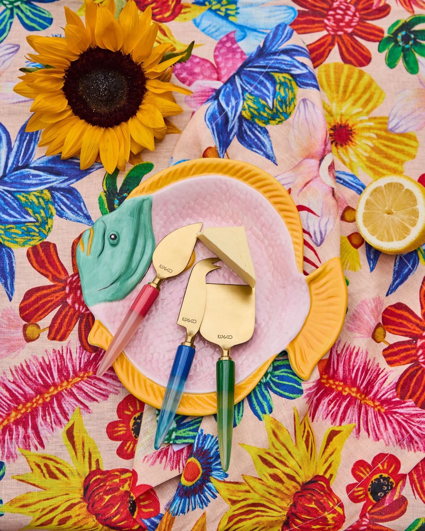 Kip & Co Bejewelled Cheese Knife Set Kip & Co