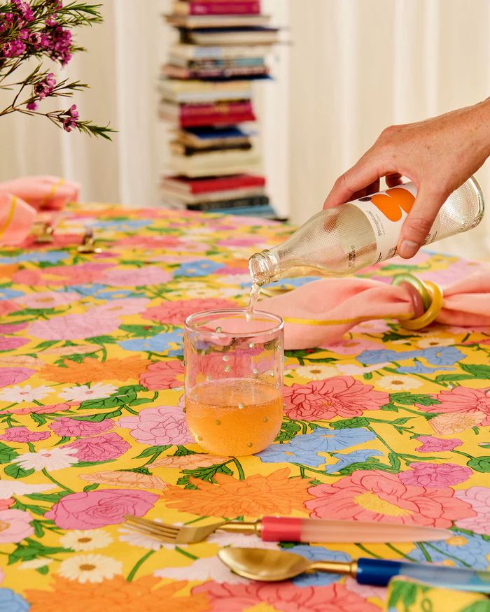 Kip & Co Follow The Sun Yellow Tablecloth - Large Rectangle Kip & Co