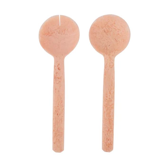 Kip Resin Salad Server Set of 2 - Peach Salad Servers Coast to Coast Home