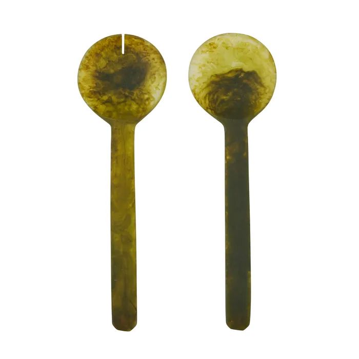 Kip Resin Salad Servers S/2 - Pesto Coast to Coast Home