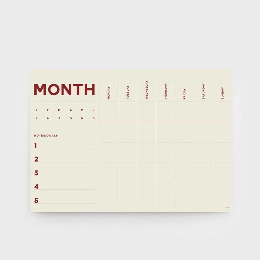 Lettuce A2 Month Planner Lettuce