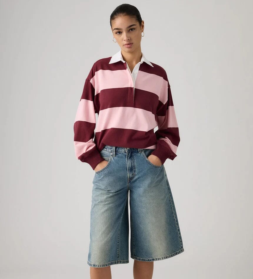 Levi's Reenie Rugby Long Sleeve - Katie Stripe Coral Blush Levi's