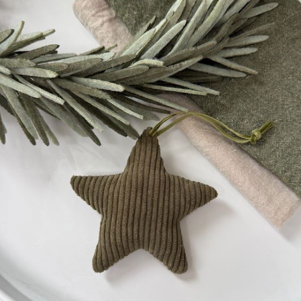 Lucia Corduroy Fabric Star - Green Mediterranean Markets
