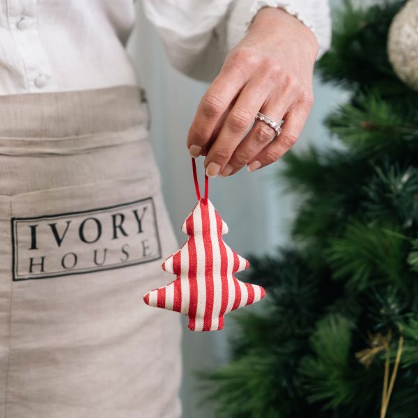 Lucia Fabric Tree - Red Stripe Christmas Decoration Mediterranean Markets