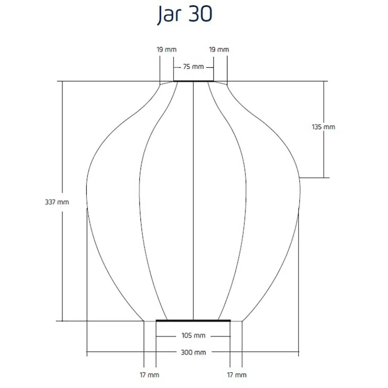 Lumiz Jar Spectare 30 cm - Dark Grey Lumiz