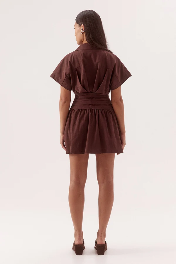 Sovere Lyra Mini Dress - Chocolate