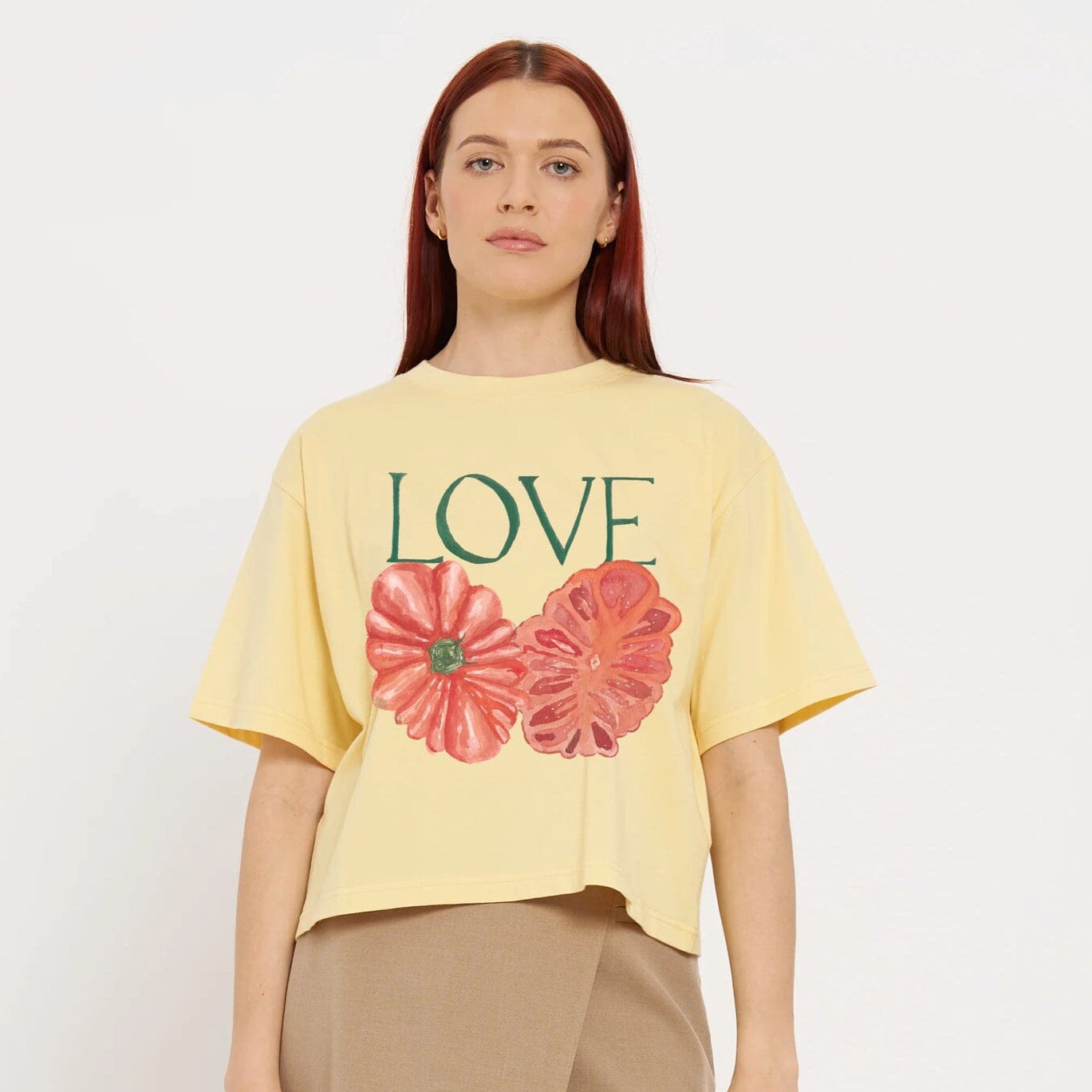 Maku Love Tomato Boxy Fit Tee - Butter Maku