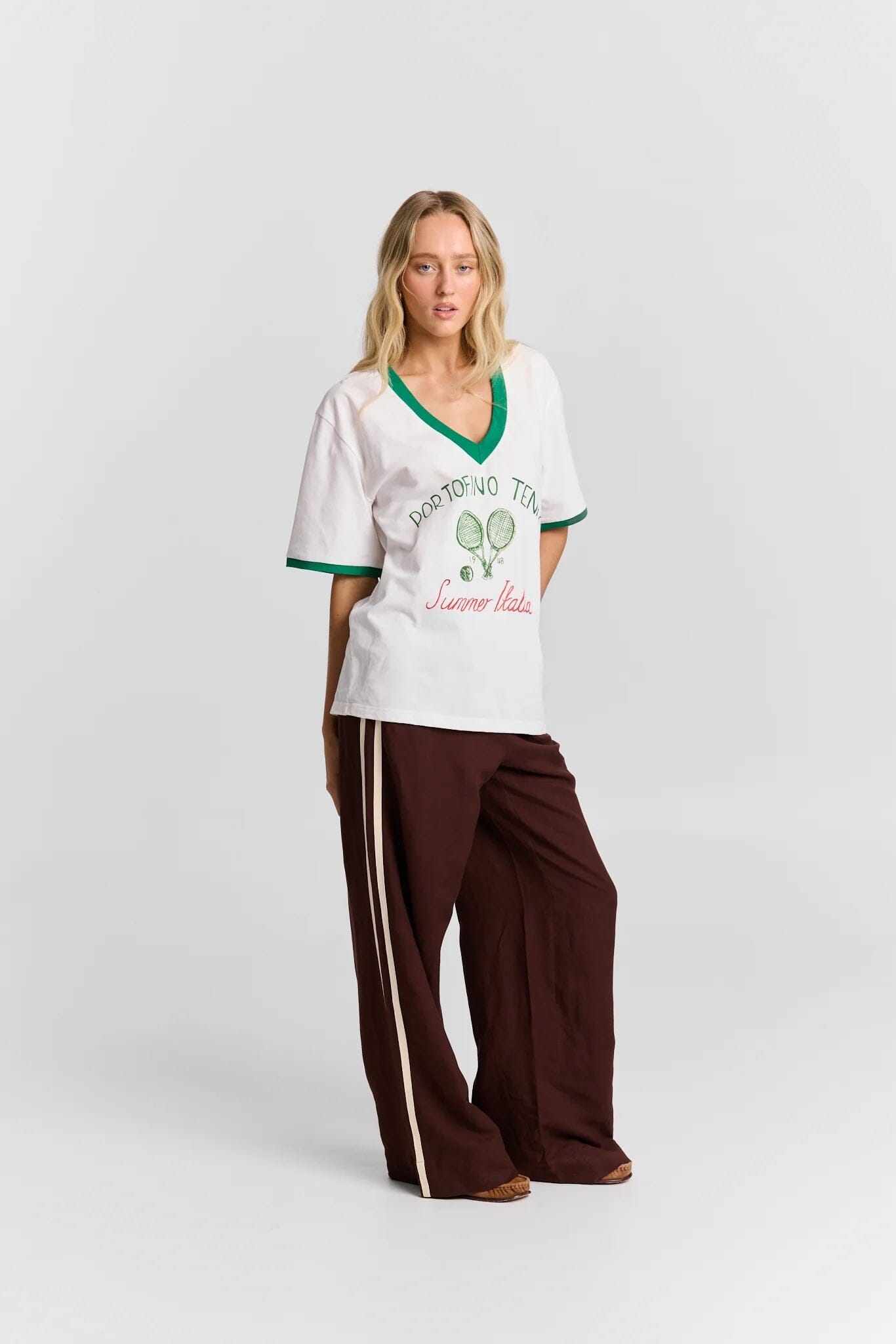 Maku Portofino Tennis V-neck Tee T-shirt Maku