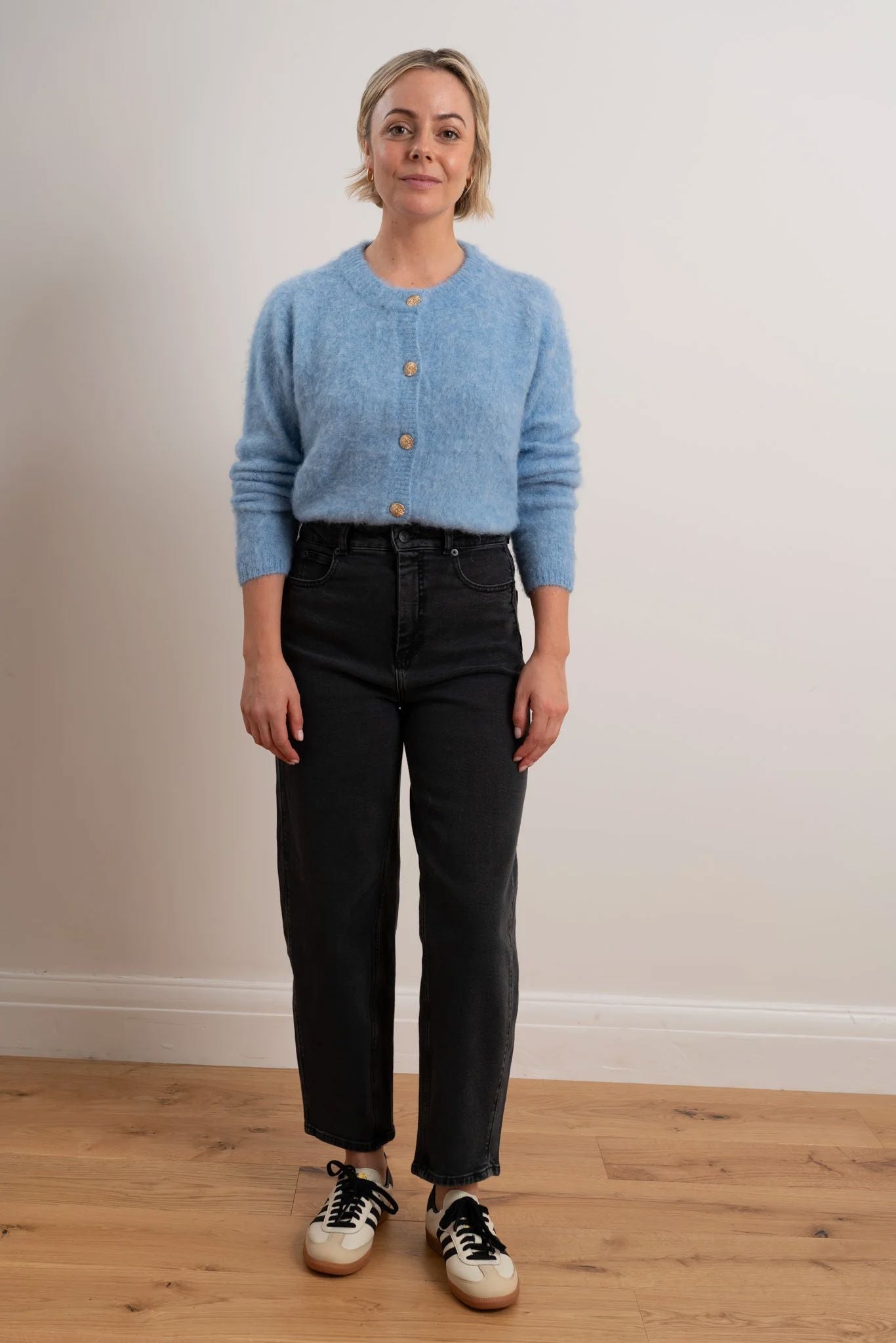 Maxted Brushed Cardigan - Blue Maxted