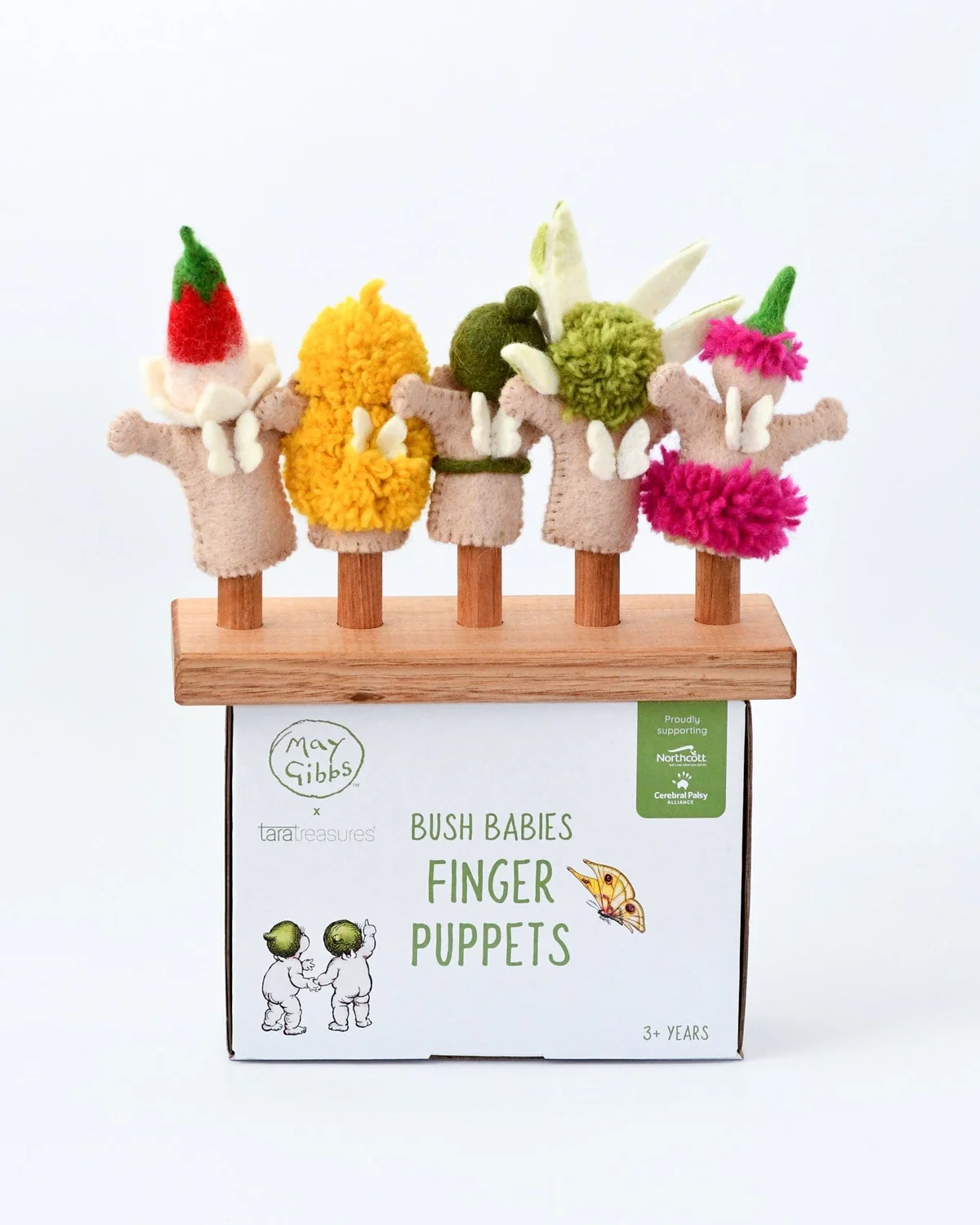 May Gibbs x Tara Treasures - Bush Babies Finger Puppet Set