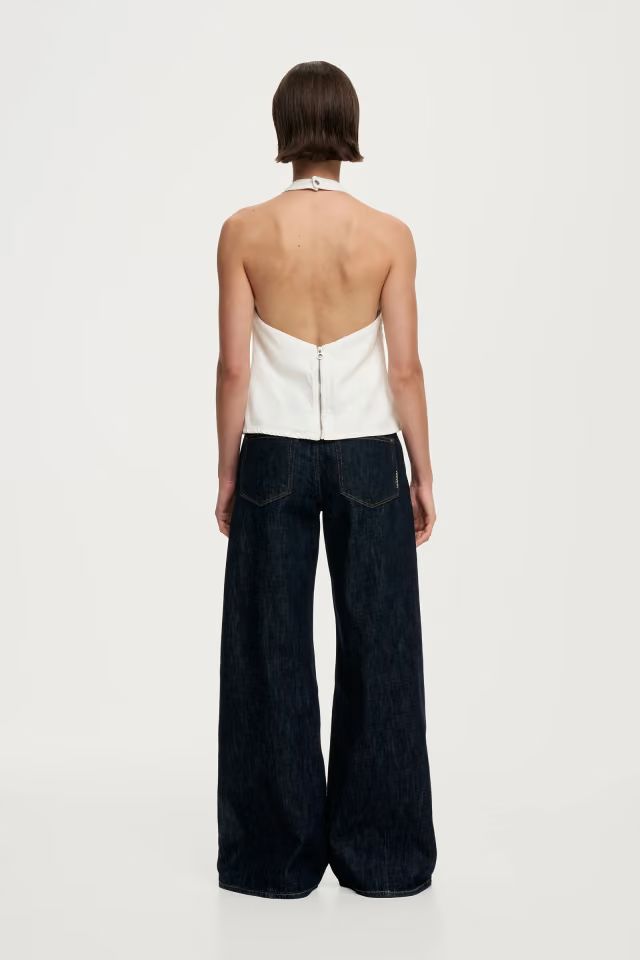 Neuw Denim Denim Halter Top - White Halter Top Neuw Denim