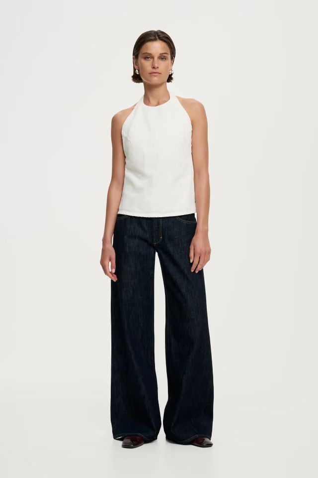 Neuw Denim Denim Halter Top - White Halter Top Neuw Denim
