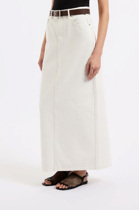 Nude Lucy Organic Denim Maxi Skirt - Ecru Nude Lucy