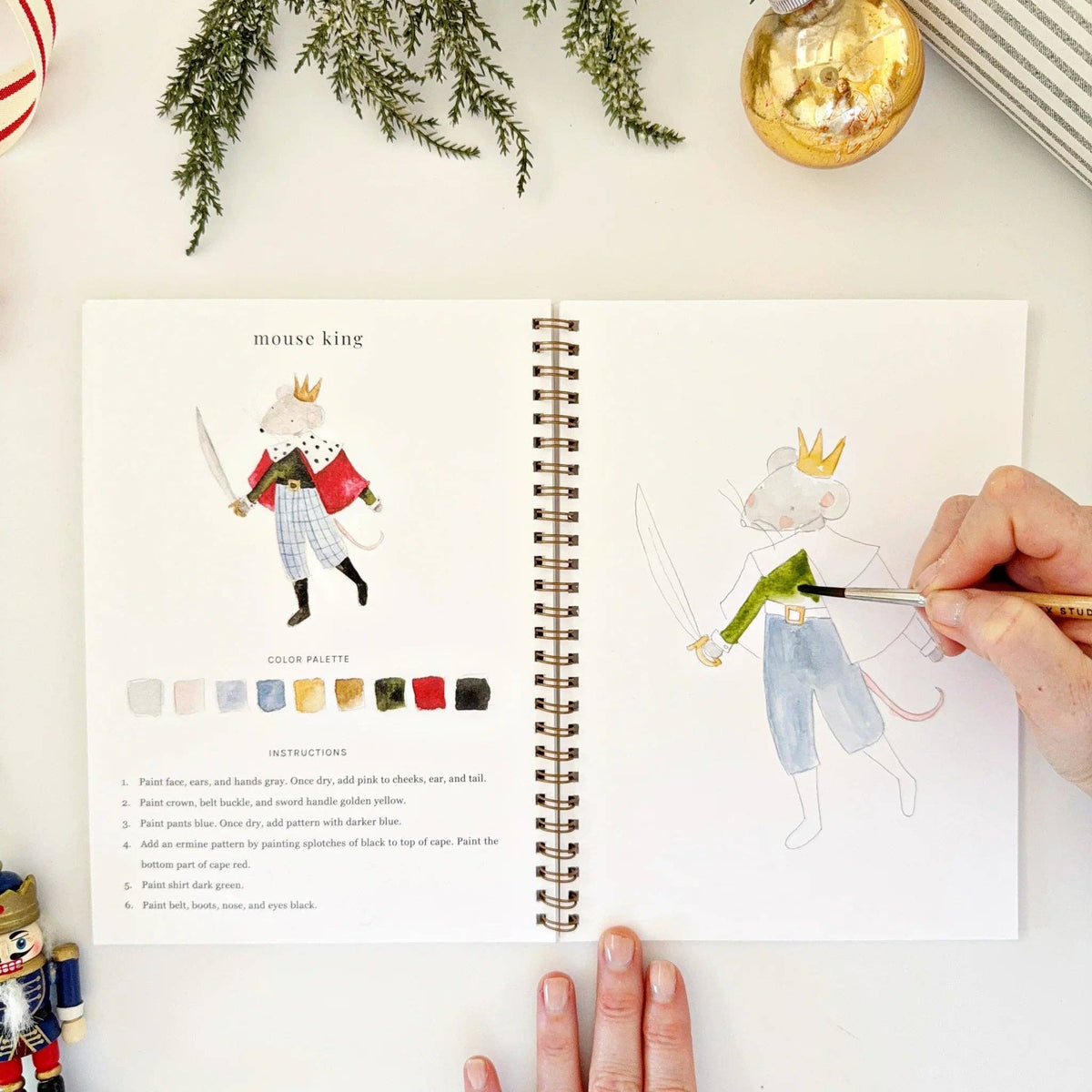 Nutcracker Watercolour Workbook emily lex studio