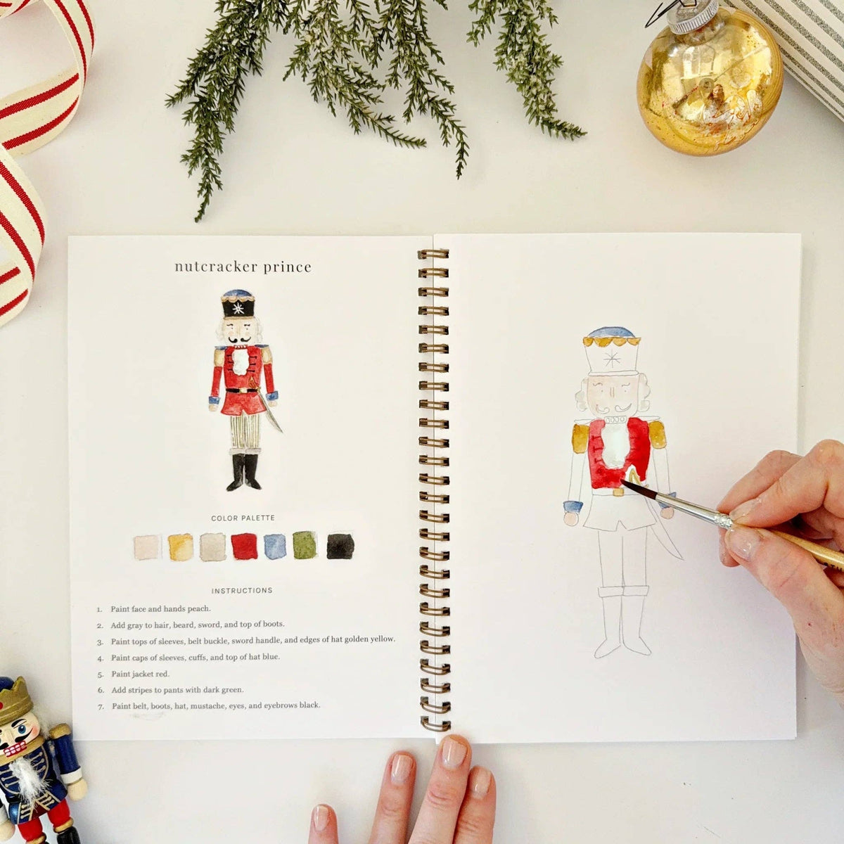 Nutcracker Watercolour Workbook emily lex studio