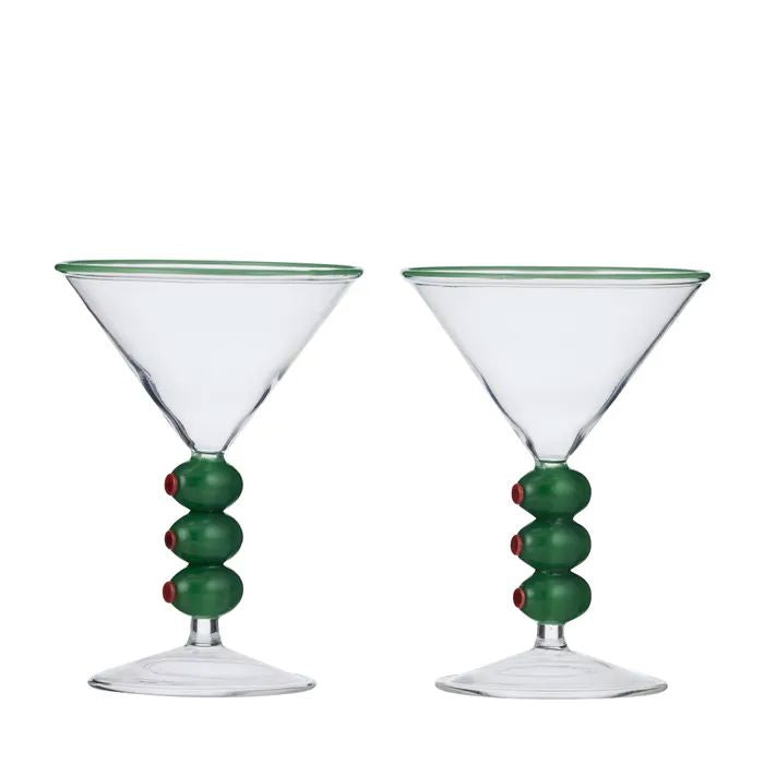 Olive Cocktail Glass Set - Set of 2 Coast to Coast Home
