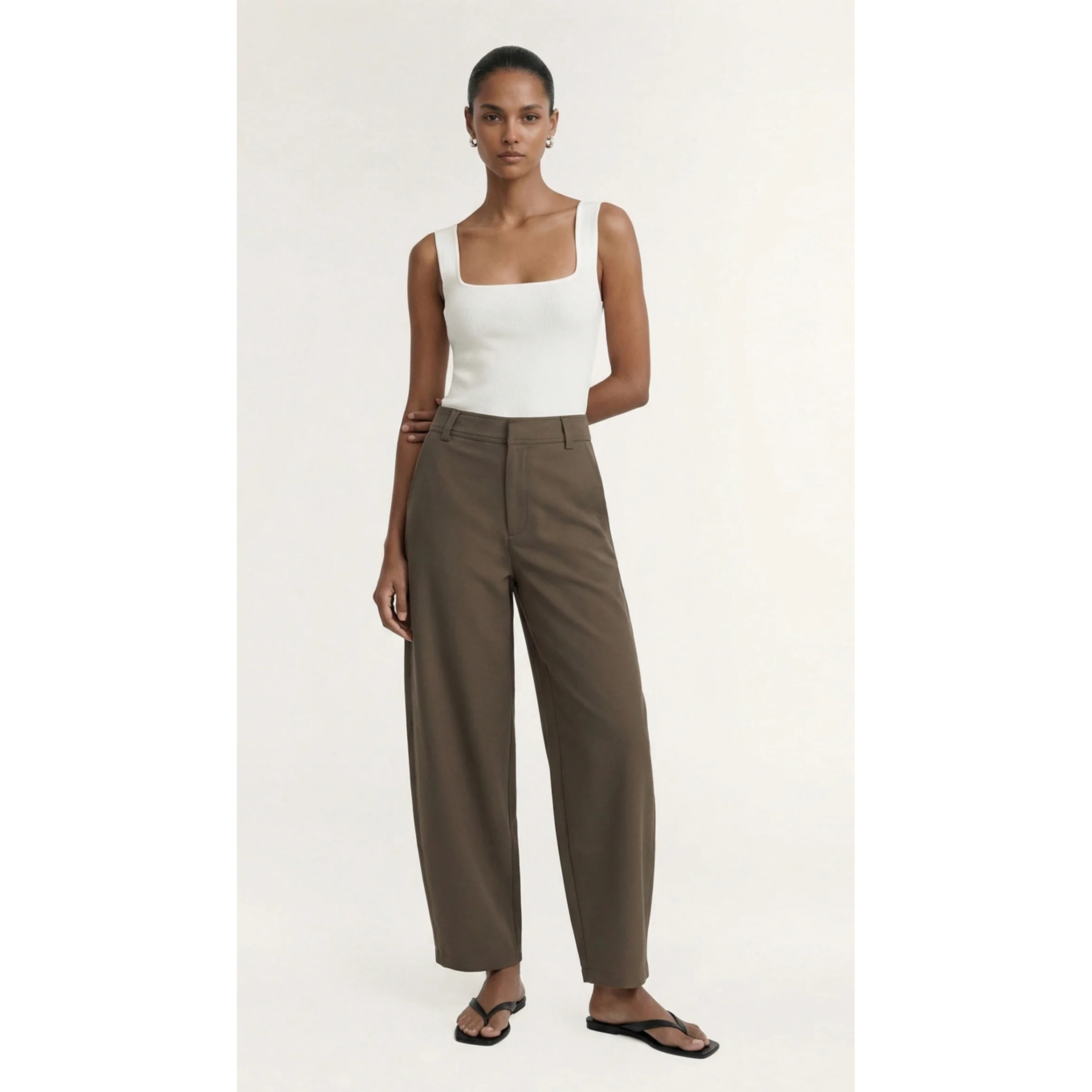 Staple The Label Alto Barrell Leg Pant - Olive