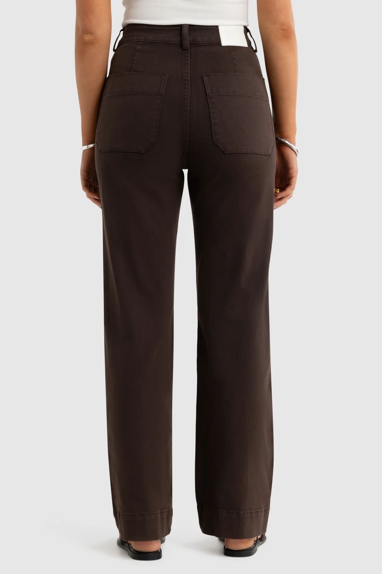 Ortc Clothing Co Lottie Straight Leg Denim Pant - Carob ortc Clothing Co.