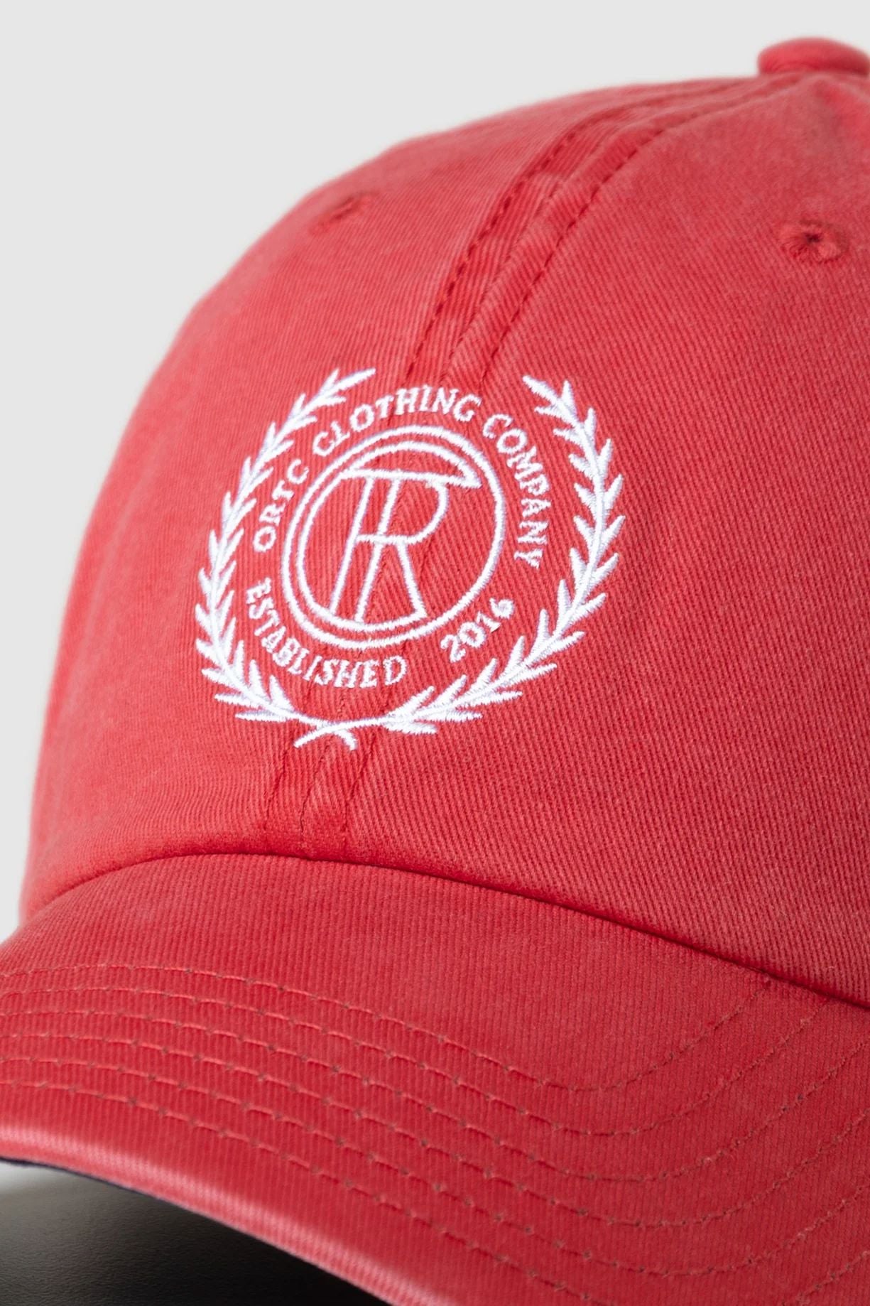 ORTC Crest Logo Cap - Washed Red ortc Clothing Co.