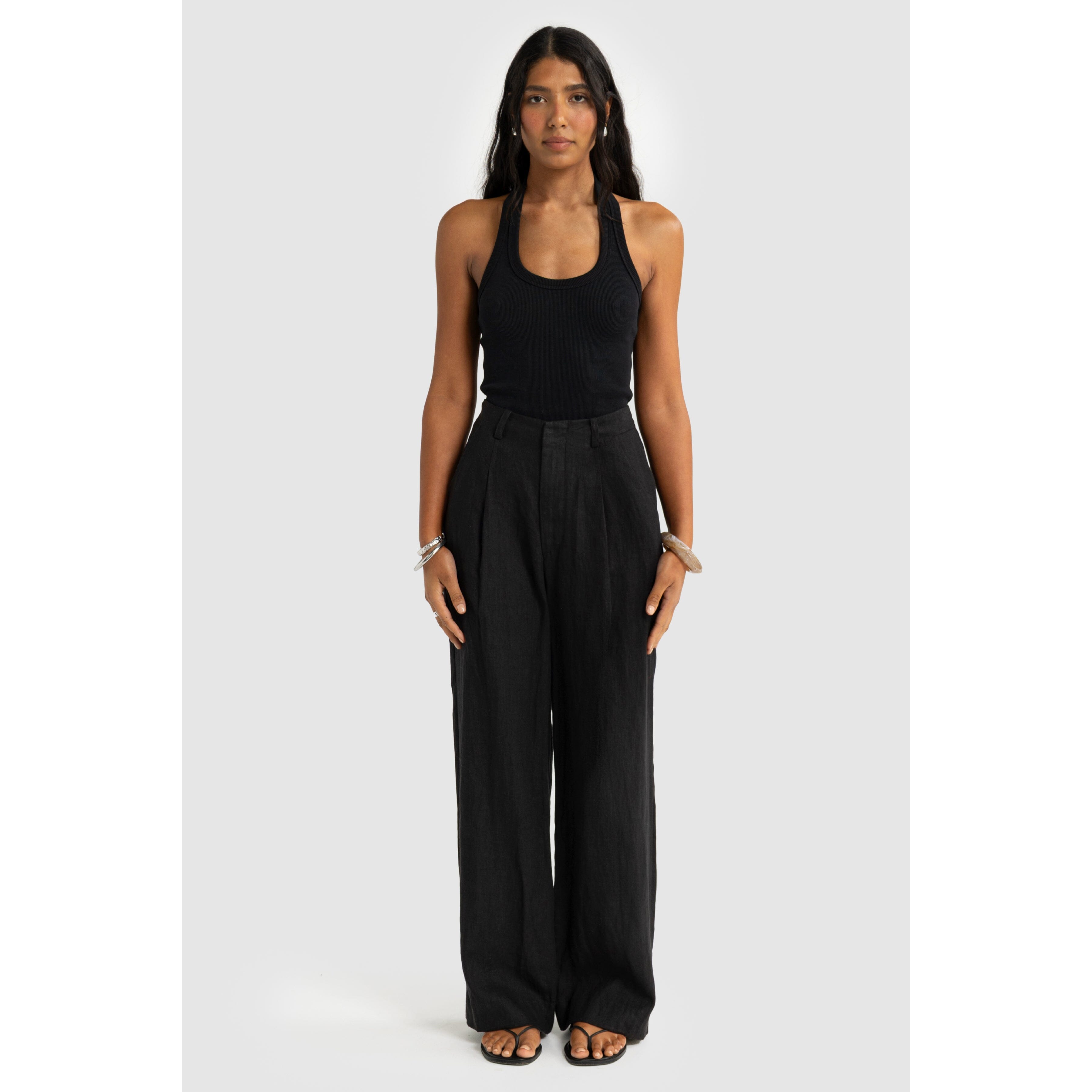 ORTC Savannah Linen Pants - Black ortc Clothing Co.