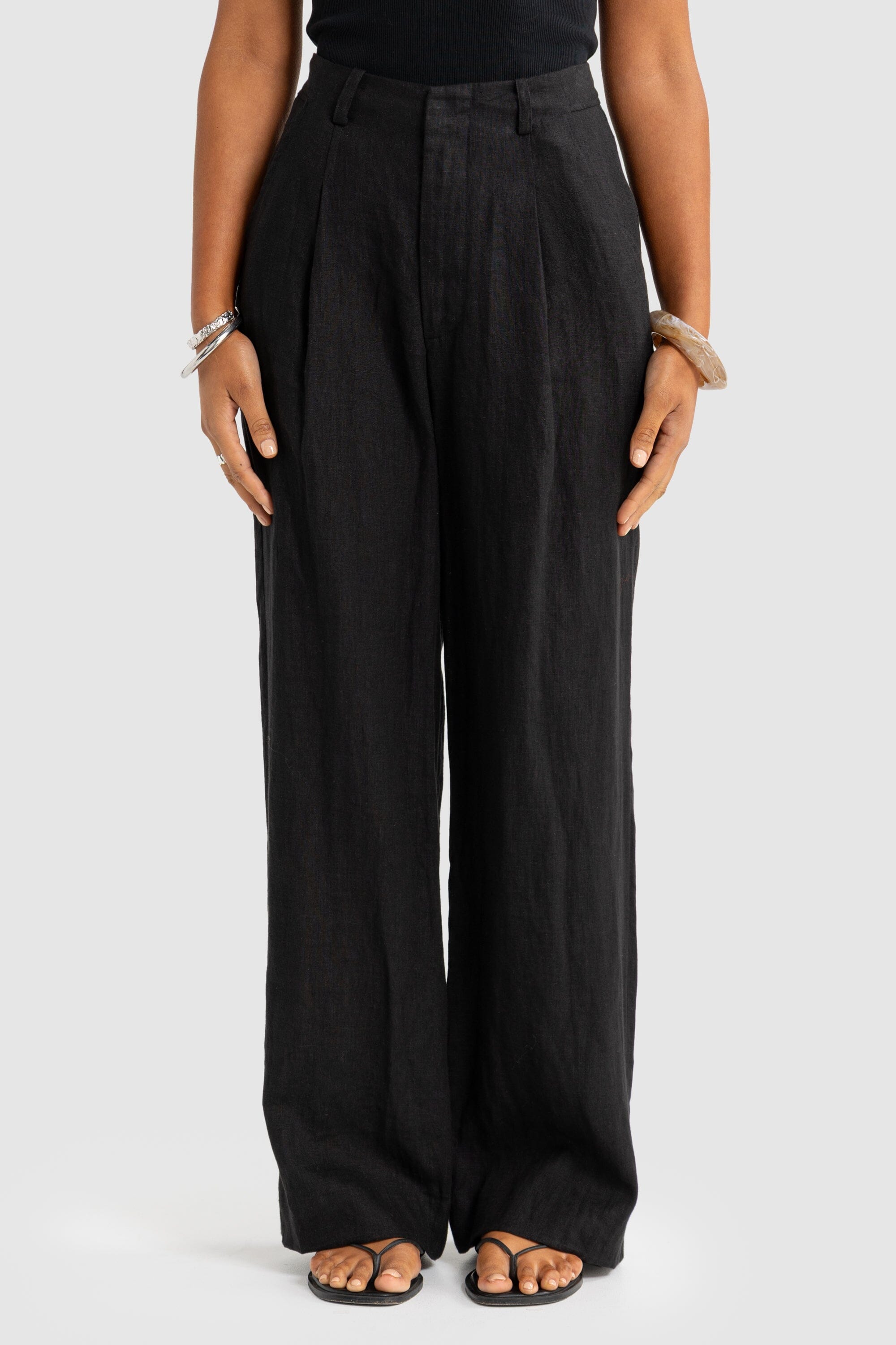 ORTC Savannah Linen Pants - Black ortc Clothing Co.