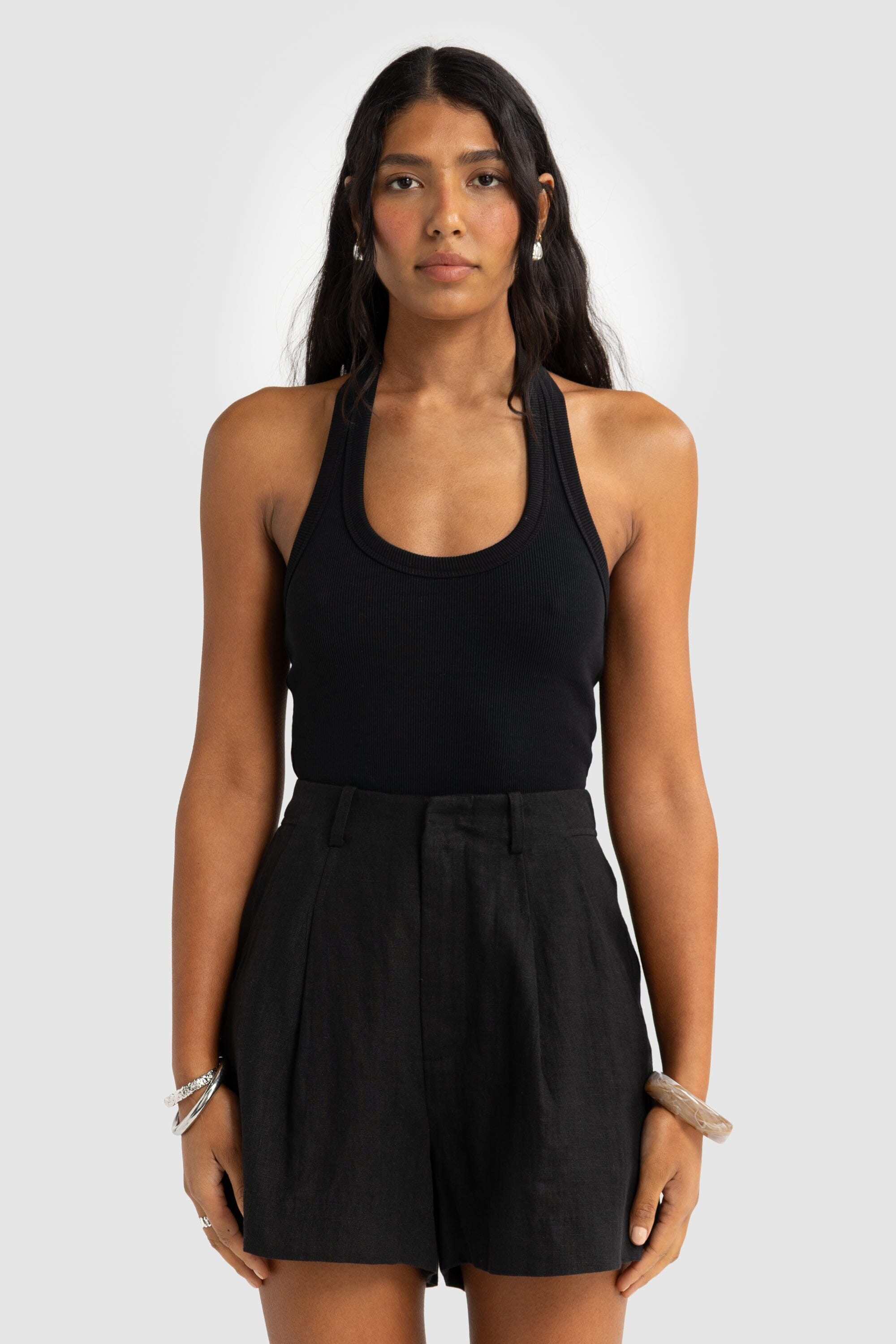 ORTC Savannah Linen Shorts - Black ortc Clothing Co.