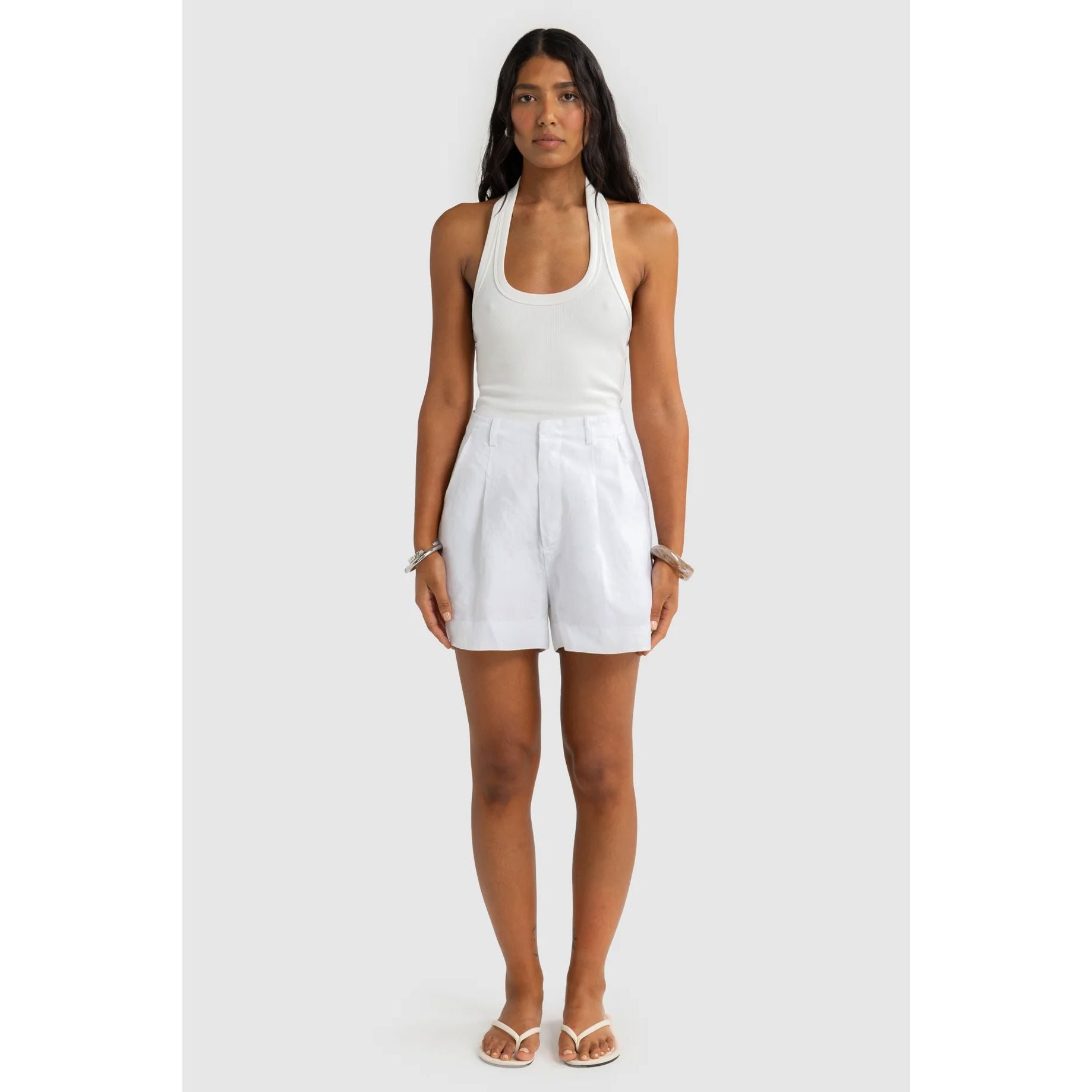 ORTC Savannah Linen Shorts - White ortc Clothing Co.