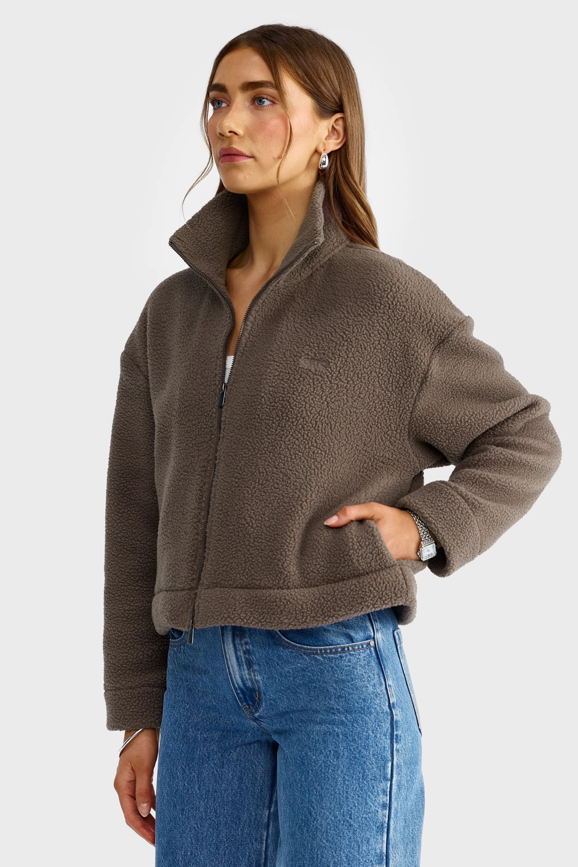 ORTC Solene Sherpa Jacket - Espresso Women's Jacket ortc Clothing Co.