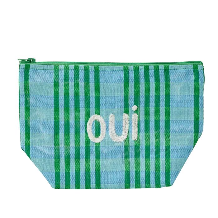 Oui Recycled Pouch - Green / Blue Coast to Coast Home