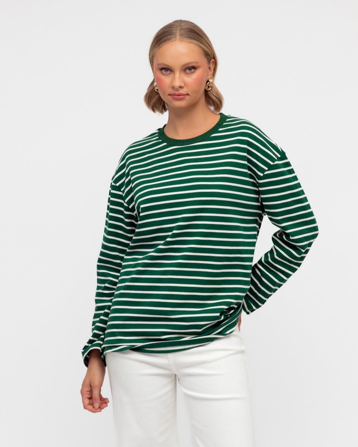 Paperheart Green And White Striped Top Eclectic House