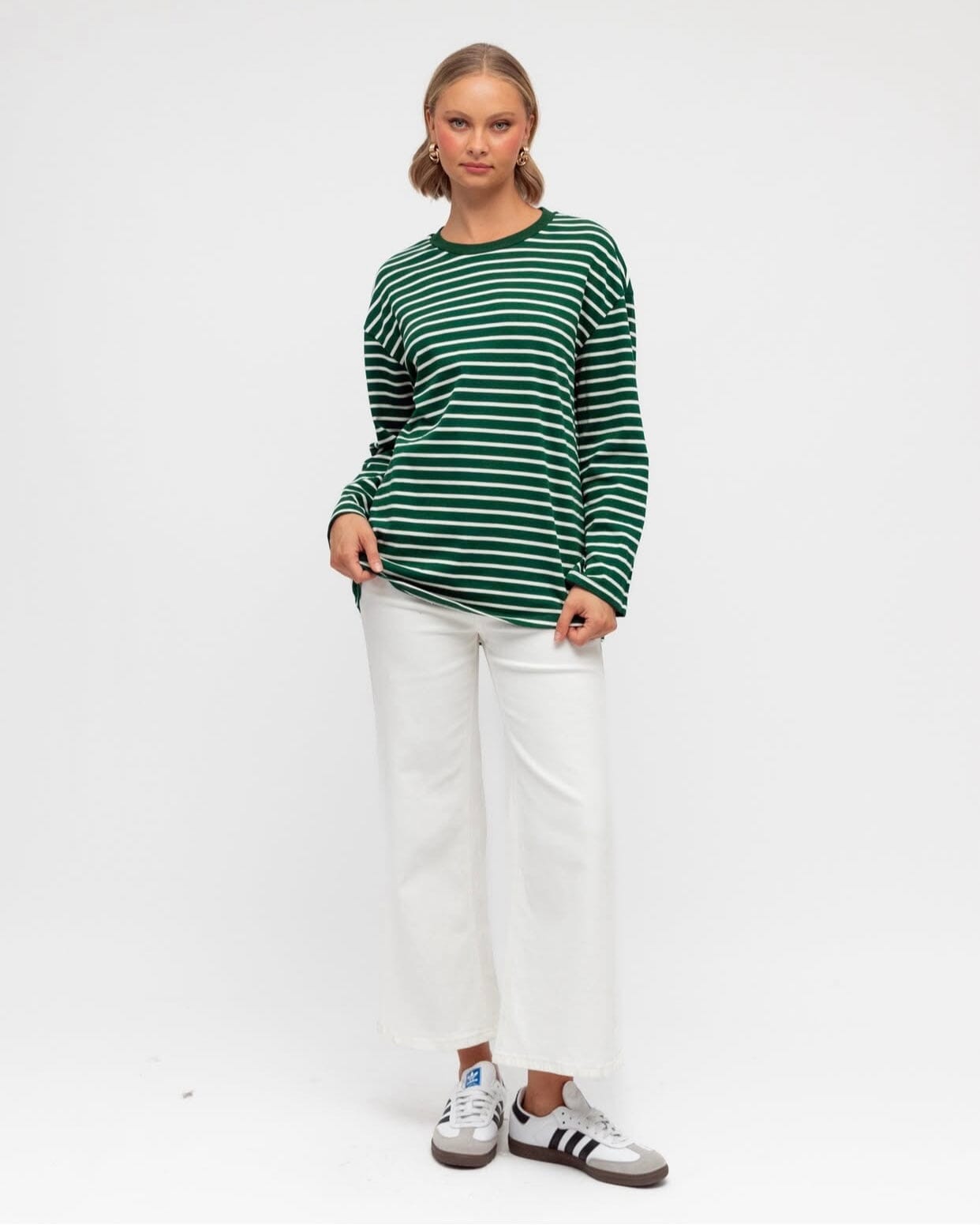 Paperheart Green And White Striped Top Eclectic House