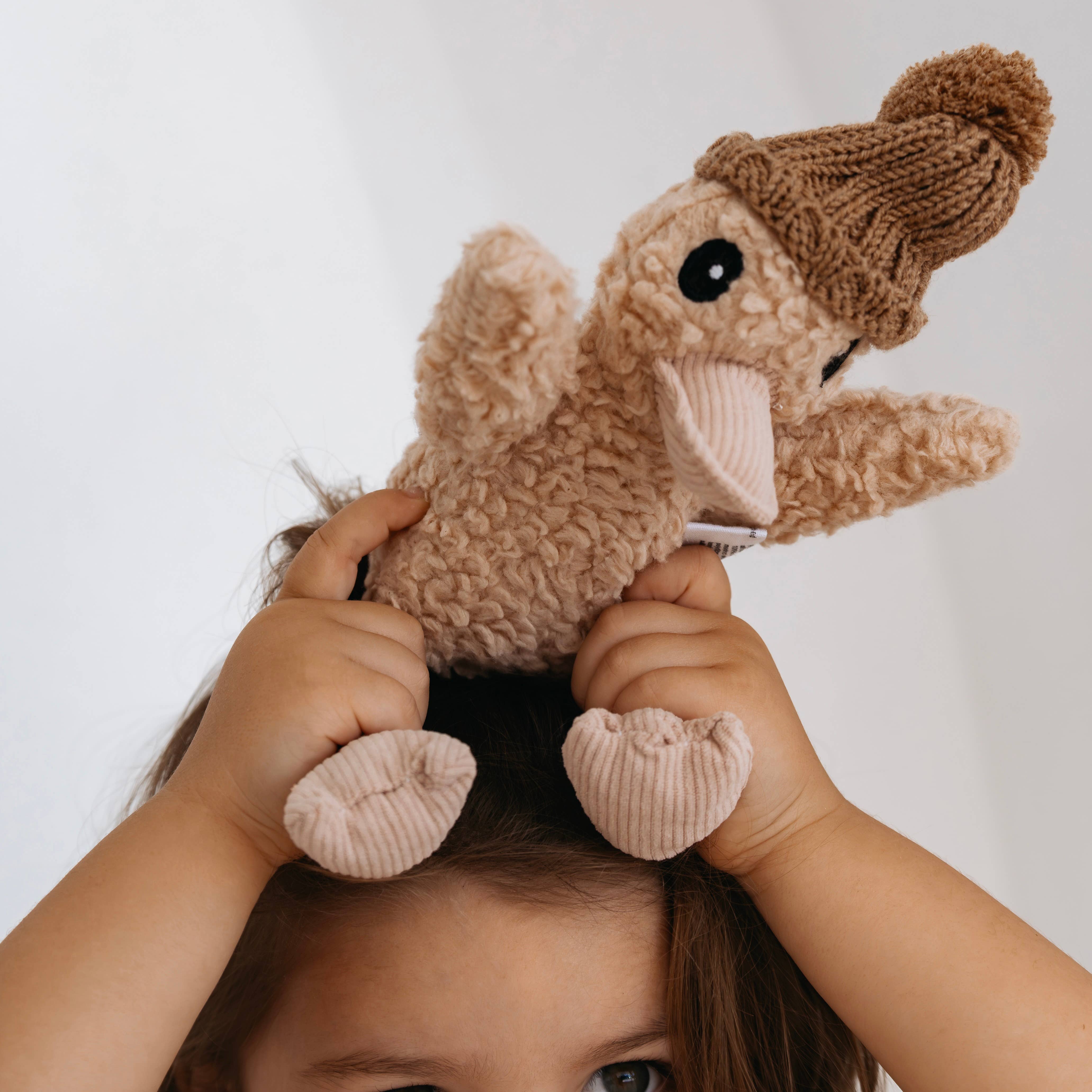 Poppy Duck | soft toy Plush Toy and the little dog laughed