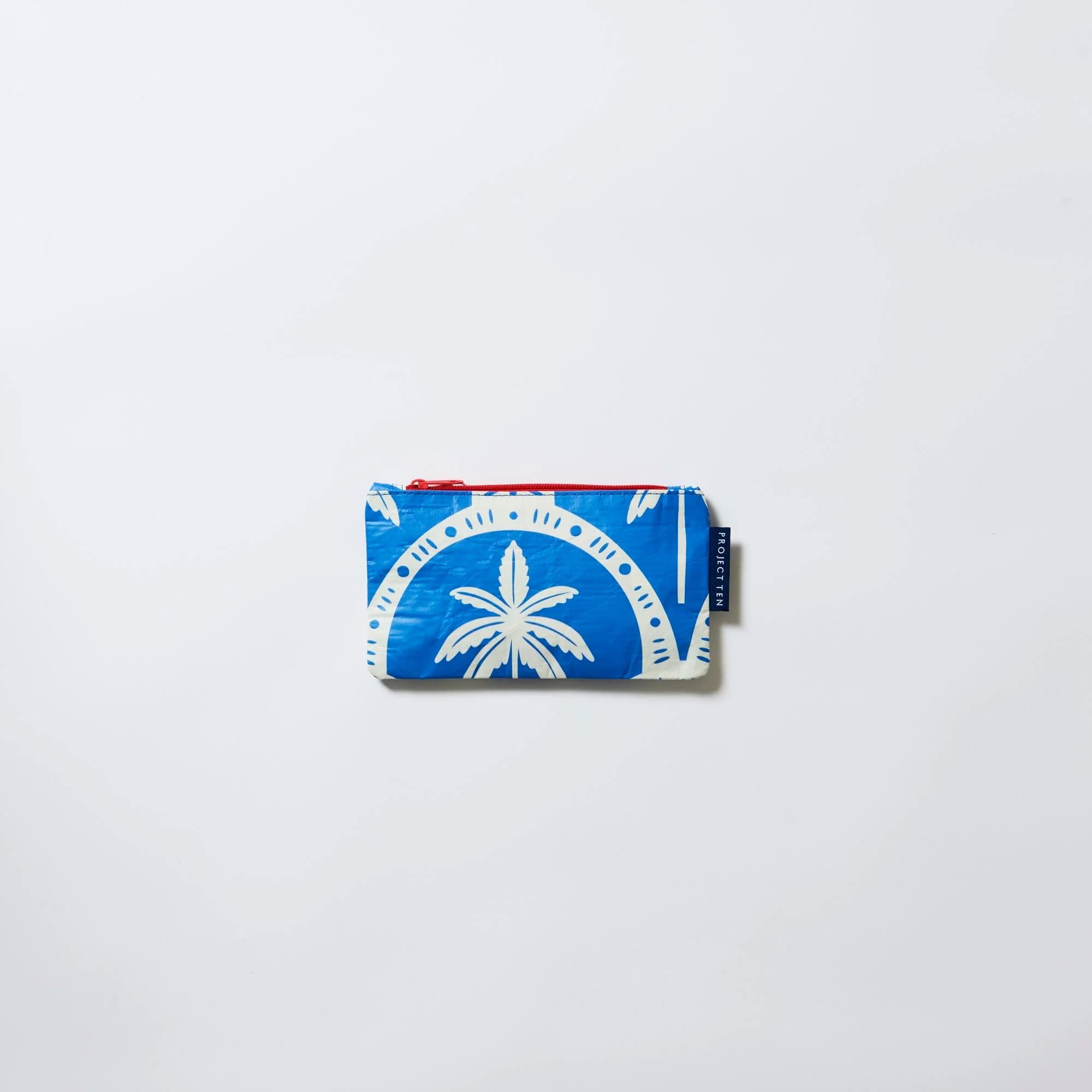 Project Ten Tiny Zip Pouch - Blue Palm Project Ten