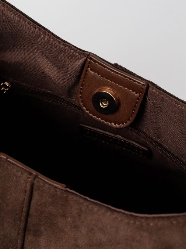 Remy Suede Shoulder Bag - Brown Angels Whisper Accessories