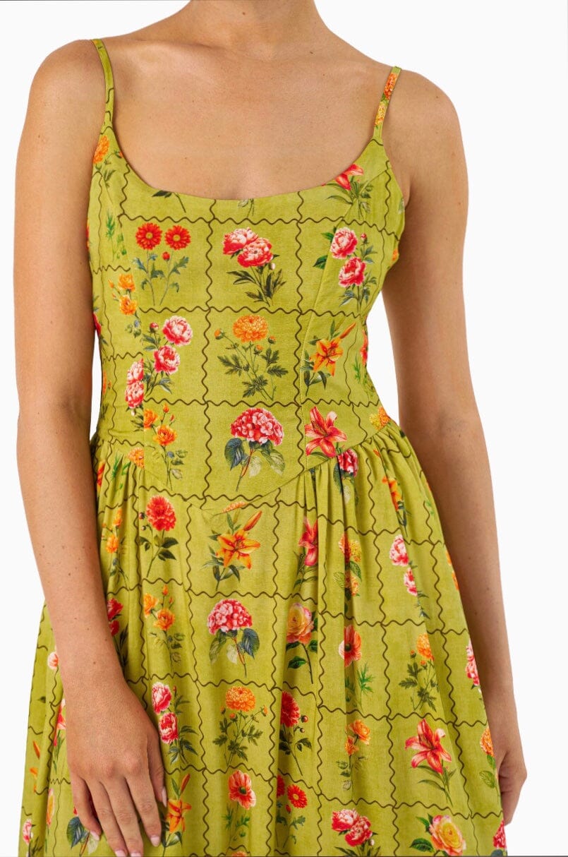 Rosaline Maxi Dress - Lime Eclectic House