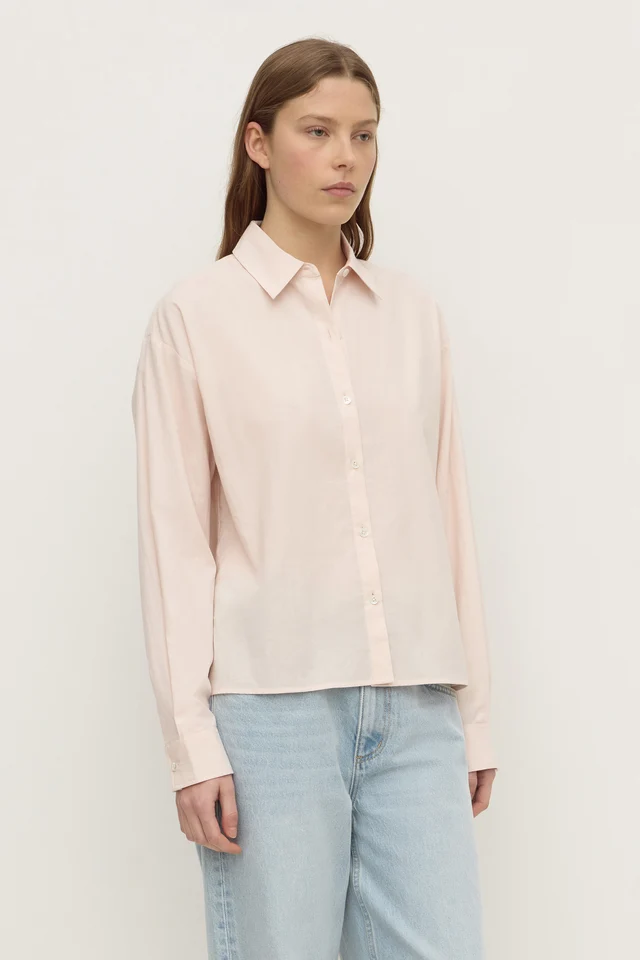 Assembly Label Frankie Cotton Long Sleeve Shirt - Soft Rose