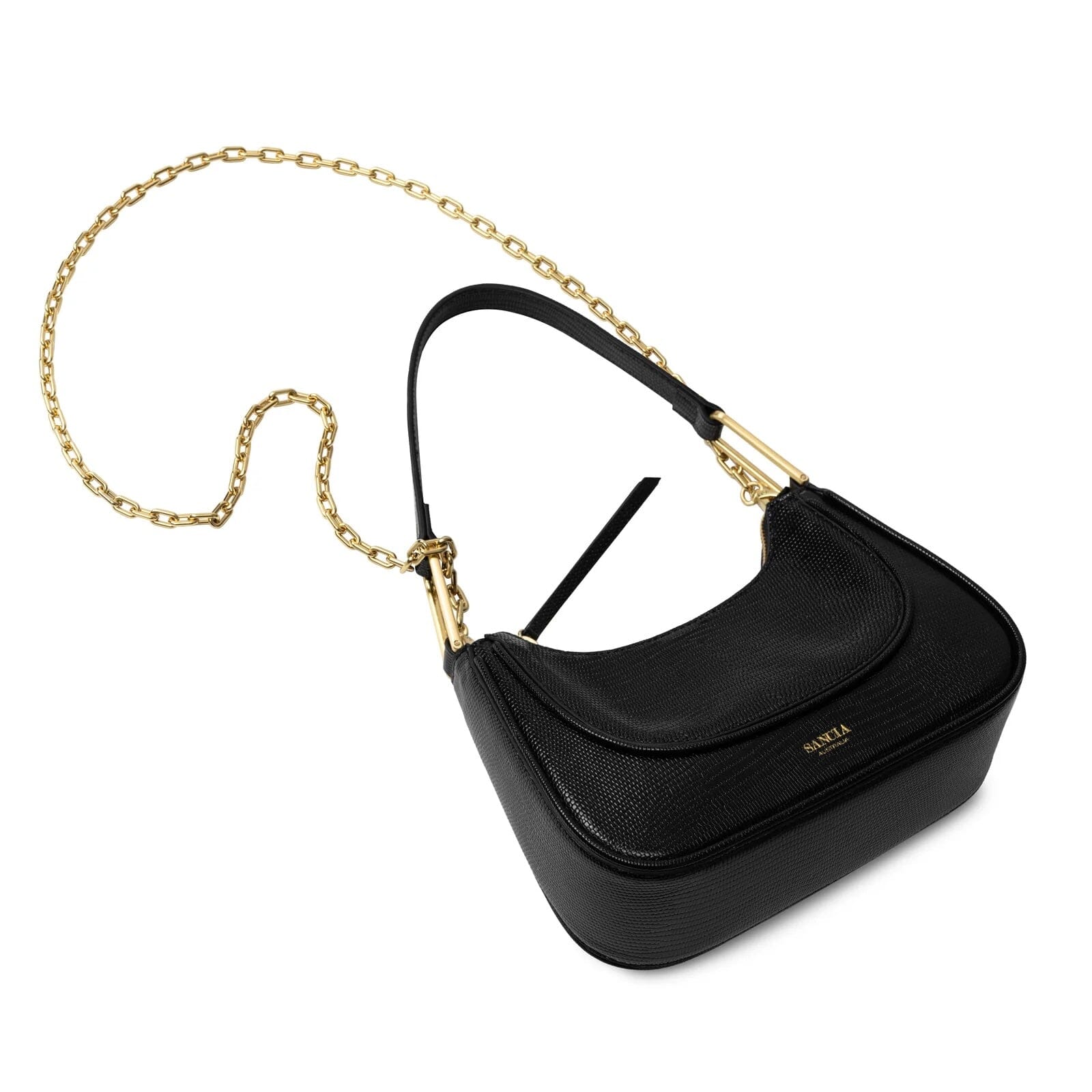 Sancia The Loja Bag - Black Lizard Sancia