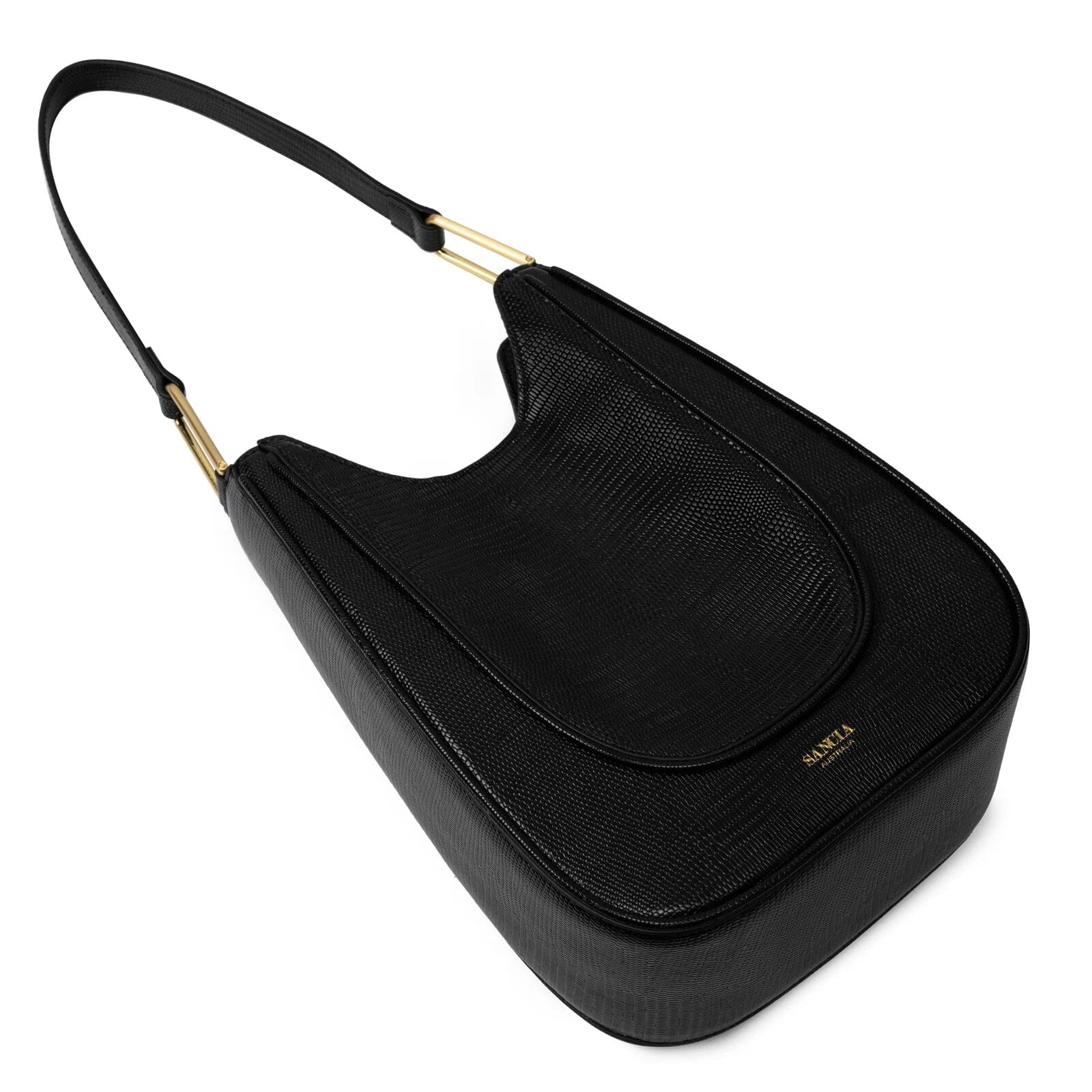 Sancia The Montero Bag - Black Lizard Sancia